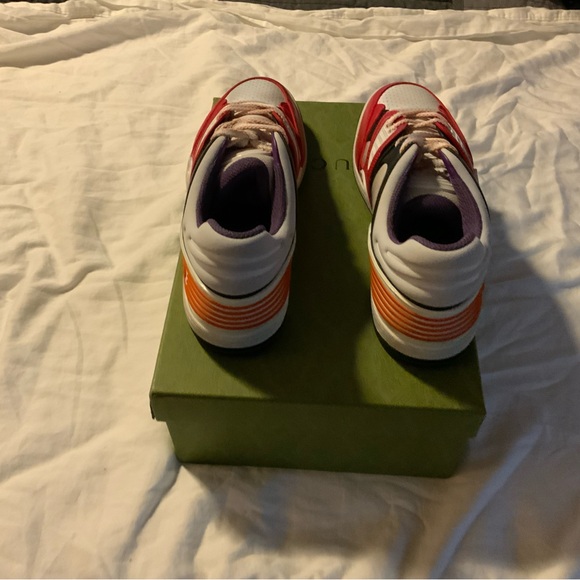 Gucci interlocking G logo leather sneakers great condition size 11G 12 US - Picture 3 of 5